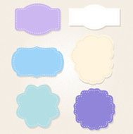 Sweet vintage blue labels set