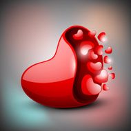 Red Valentine Hearts EPS 10