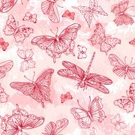 seamless pattern with butterflies N88
