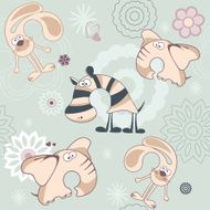 pattern with funny animals N2