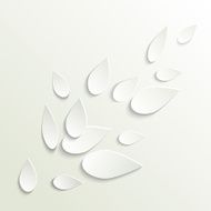 Vector white paper leaves