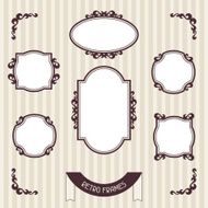 Vintage background photo frames with decorative ornament N7