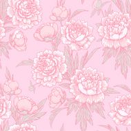 Pink peonies seamless Ñattern