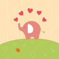 Elephant with hearts N5