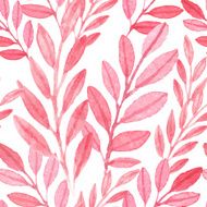 Seamless vector Pink pattern of leaves
