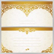 Vintage greeting cards with floral motifs in Victorian style N5