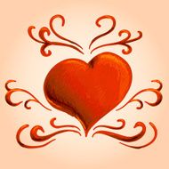 Red heart shape illustration