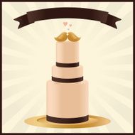 Wedding Cake with banner