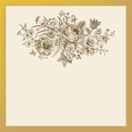 Vintage floral vector card N4