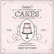 vintage cake background - label N2