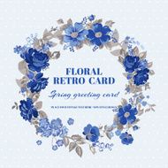 Floral Shabby Chic Card - vintage design N2