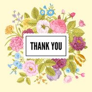 Vintage floral vector card N5