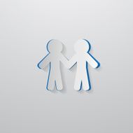 People Holding Hands Cut From Paper