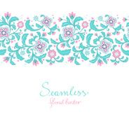 Seamless elegant floral border N2