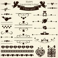 Collection of love design elements Vector illustration
