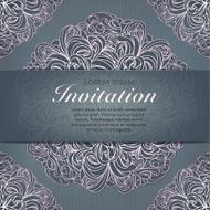 Invitation card with lace ornament N6