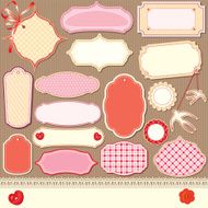 vintage design elements - different labels
