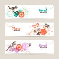 Floral banners N15