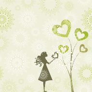Vintage tree of love