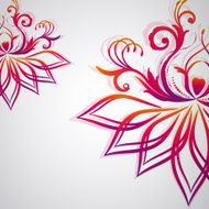 Abstract floral background with oriental flowers N15