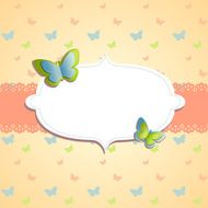 Greeting card with butterflies digital scrap-booking