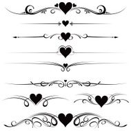 Ornate heart designs