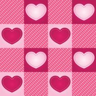 Checkered Heart Seamless Tile
