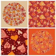 Set of love backgrounds