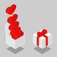 Isometric hearts in box