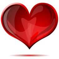 Red glass heart N4