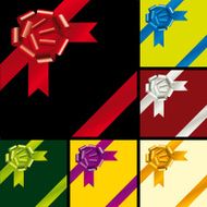 Gift ribbon set (vector)
