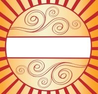 golden banner empty field for your text