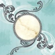Silver Victorian vintage emblem