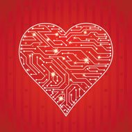 Big red heart vector illustration