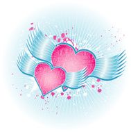 Two pink heart