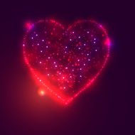 Love heart background from beautiful bright stars N5