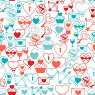 Valentine&#039;s and Wedding seamless pattern N6
