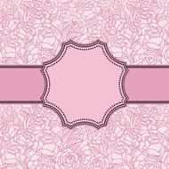 Vintage vector flower frame N186