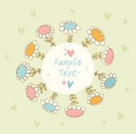 Bright seamless banner with flowers N2