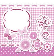 Floral scrapbook pink set