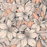 Stylish vintage floral seamless pattern N17