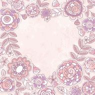 valentine heart of pink flowers