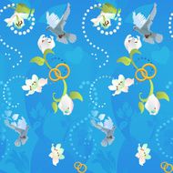 Seamless wedding pattern N9