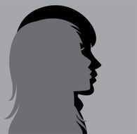 vector silhouette of young man and woman N2