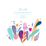 Decor with floral elements in vector N6