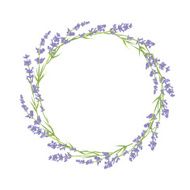 Circle of lavender flowers N2
