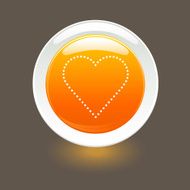 Orange love button