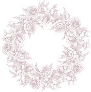 Wreath of peonies