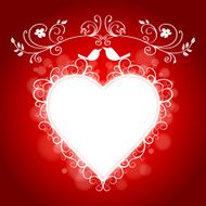 Heart Shape Floral Frame N2