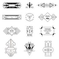 Art Deco Vintage Frames and Design Elements - in vector N4